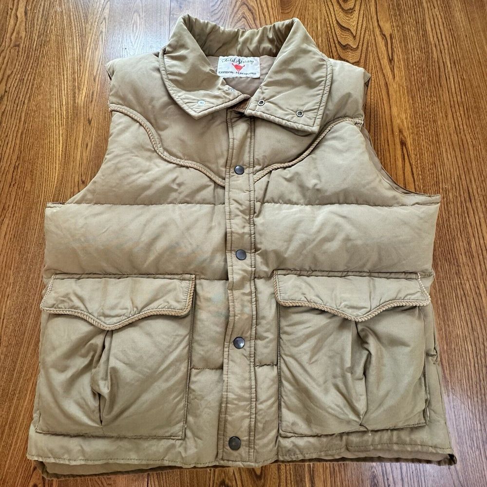 Vintage Field and Stream Gordon & Ferguson Tan Hunting/Fishing/Hiking Vest Sz XL